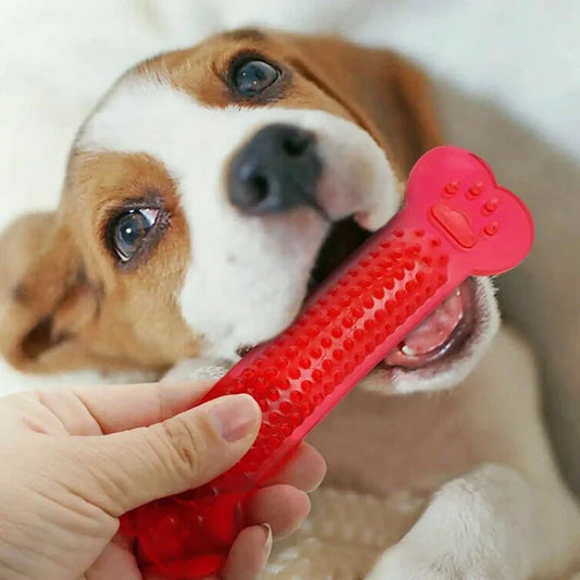 Dog Chewing Toys Durable Rubber Bone Puppy Teeth Cleaning Dental Care Multi Layered Textured Design Non Toxic Energy Release Mul