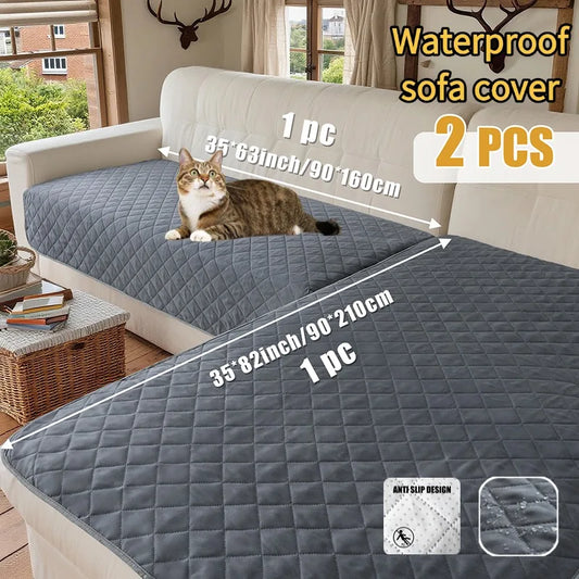 1Set Water Repellent Sofa Cover Pets Kids Non-Slip Sofa Seat Slipcover Anti-dirty Cats Dogs L Couch Mattress Pads Living Room